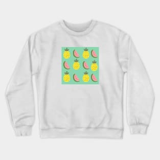 Pineapple-watermelon Pattern Crewneck Sweatshirt